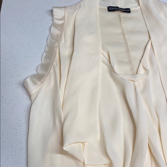 HP🥳 Dolce & Gabbana Crepe de Chine Blouse NWT M/L - Picture 3 of 11